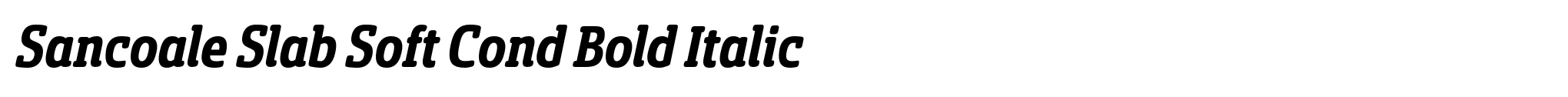 Sancoale Slab Soft Cond Bold Italic image
